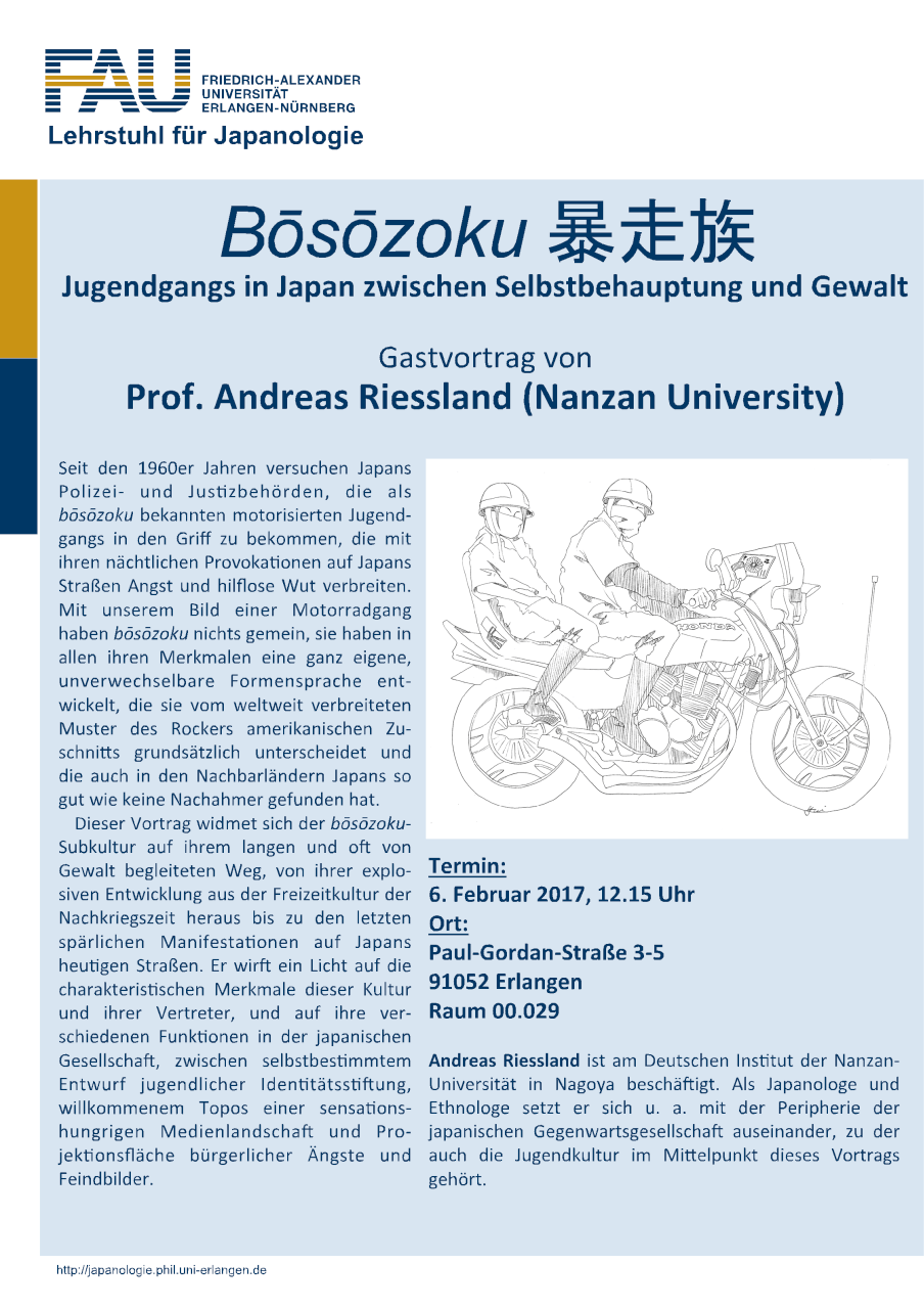 Zum Artikel "„Bōsōzoku. Jugendgangs in Japan zwischen Selbstbehauptung und Gewalt“"