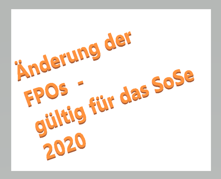 Informationen zu den veränderten Prüfungsordnungen