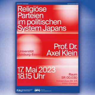Zum Artikel "VERSCHOBEN: Vortrag: „Religiöse Parteien im politischen System Japans“"