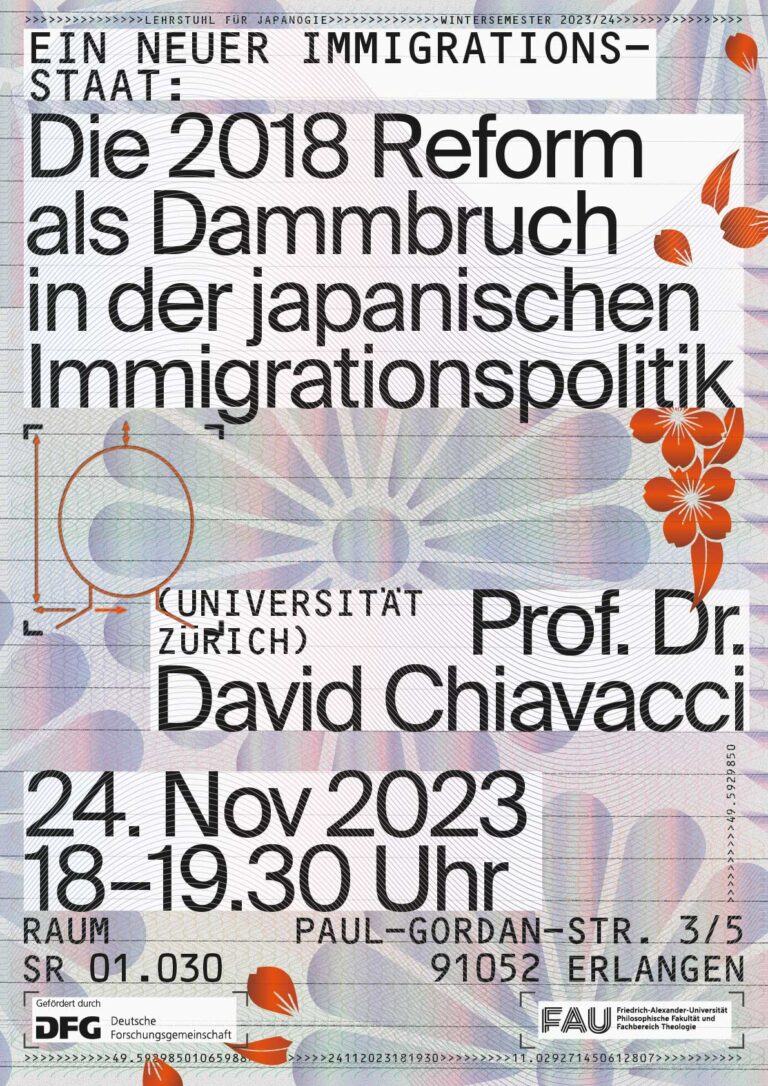 Vortrag von Prof. Dr. David Chiavacci (Universität Zürich) am 24. November 2023